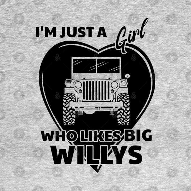 I'm Just a Girl Who Likes Big Willys Jeep by SunGraphicsLab